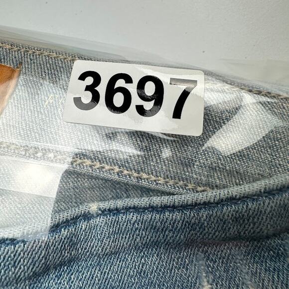 Pilcro Anthropologie Jeans Womens 27 Blue Hyphen Straight Embroidered Stretch - Picture 13 of 13